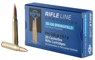 PPU Standard .30-06 Springfield 150-Grain Full Metal Jacket Rifle Ammunition, 20 Rounds