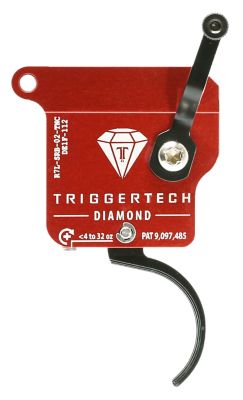 TriggerTech Diamond Without Bolt Release Single-Stage Curved Trigger for Remington 700, Left Hand, Aluminum