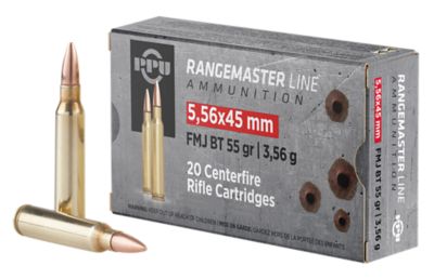PPU Rangemaster 5.56x45mm NATO 55-Grain Full Metal Jacket Boat Tail Rifle Ammunition, 1000 Rounds
