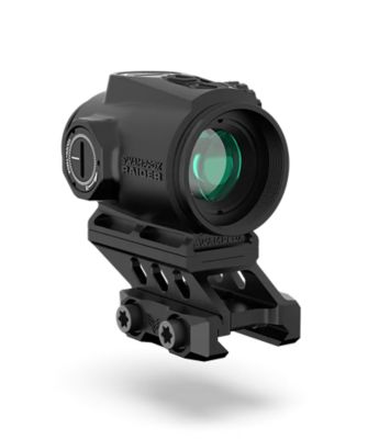 Swampfox Optics Raider Micro Prism Sight, Black, 1x 20mm Tube, 6 MOA, Green Dot Reticle, Green Laser