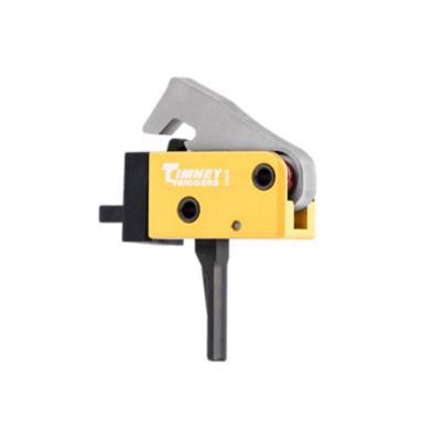 Timney Triggers PCC Trigger Single-Stage Straight Trigger for AR-Platform, 2.50-3 lb. Draw, Black/Gold, Steel w/Aluminum Housing