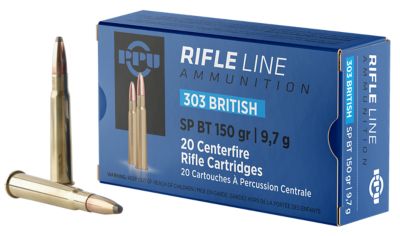 PPU Standard .303 British 150-Grain Soft Point Boat Tail Rifle Ammunition, 20 Rounds