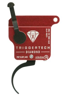 TriggerTech Diamond Without Bolt Release Single-Stage Pro Curved Trigger for Remington 700, 0.30-2 lb. Draw, Right, Aluminum