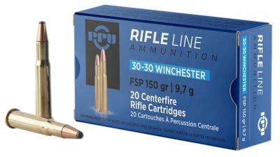PPU Standard .30-30 Win 150-Grain Flat Soft Point Rifle Ammunition, 20 Rounds