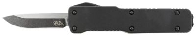 Templar Knife 1.85 in. Premium LW Micro OTF Drop Point Folding Knife, Black D2 Steel Blade, Black Aluminum Handle, CA Legal