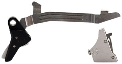 Timney Triggers Alpha Competition Straight Trigger for Glock Gen3-4, 45 ACP/10mm Auto, Silver, Nickel/Aluminum