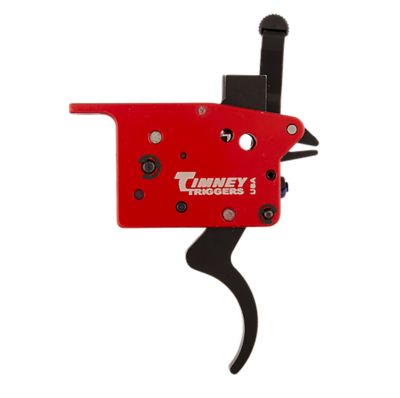 Timney Triggers Featherweight Deluxe Curved Trigger for Mosin-Nagant, 3 lb. Draw, Black/Red, Steel w/Aluminum Housing