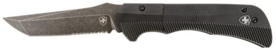 Templar Knife 3.50 in. Auto Assist Tanto Folding Knife, Black Oxide Stonewashed Powder-Coat Steel Blade, Aged Aluminum Handle