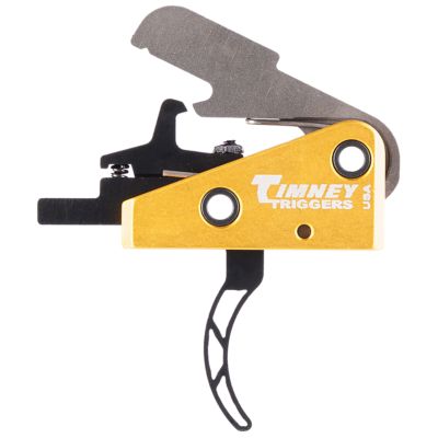 Timney Triggers Competition Trigger Single-Stage Skeletonized Curved Trigger for AR-15, 3 lb. Draw, Black/Gold, Steel