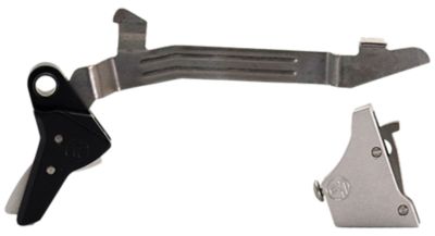 Timney Triggers Alpha Competition Straight Trigger for Glock Gen3-4, 9mm Luger/40 S&W, Silver, Nickel/Aluminum