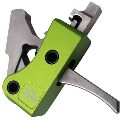 Stern Defense H2S Drop-In Trigger for AR-10/AR-15, Green, Aluminum, 009H2SNIBD1M