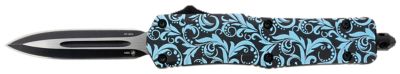 Templar Knife 2.69 in. Gen II Maiden Teal Small OTF Dagger, Black Oxide Stonewashed 440C SS Blade, Teal Aluminum Handle
