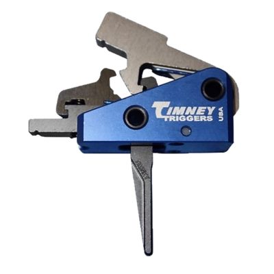 Timney Triggers Targa Two-Stage Straight Long Trigger for AR-Platform, 2 lb. Draw, Black/Blue, Steel w/Aluminum Housing