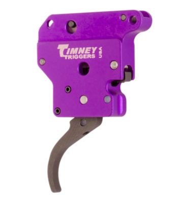 Timney Triggers Benchrest Single-Stage Curved Trigger for Remington 700, 3-6 oz. Draw, Purple/Black, Steel w/Aluminum Housing
