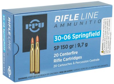 PPU Standard .30-06 Springfield 150-Grain Soft Point Rifle Ammunition, 20 Rounds