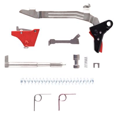 Timney Triggers Alpha Competition Trigger for Glock Gen3/4, 9mm Luger/40 S&W, Red, Nickel