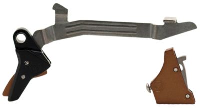 Timney Triggers Alpha Competition Straight Trigger for Glock Gen3-4, 45 ACP/10mm Auto, Bronze, Nickel/Aluminum
