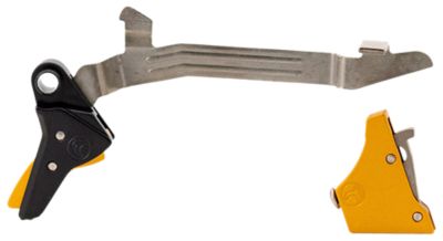Timney Triggers Alpha Competition Straight Trigger for Most Glock Gen3-4, 9mm Luger/40 S&W, Gold, Nickel/Aluminum