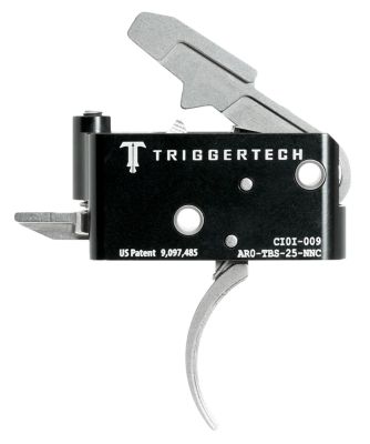 TriggerTech Adaptable Primary Traditional Curved Trigger for AR-15, 2.50-5 lb. Draw, Right, Aluminum