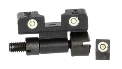 Mepro USA Tru-Dot Adjustable Sights for Smith & Wesson K/L/N Frames, Green White Outline Front, Green White Outline Rear