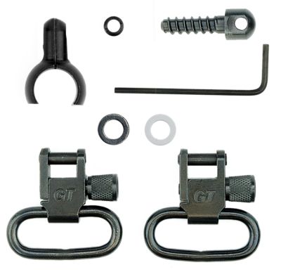 GrovTec Barrel Band Swivel Set for Shotguns, 1 in., Black Steel