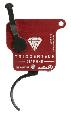 TriggerTech Diamond Without Bolt Release Single-Stage Traditional Curved Trigger for Remington 700, 0.30-2 lb. Draw, Right