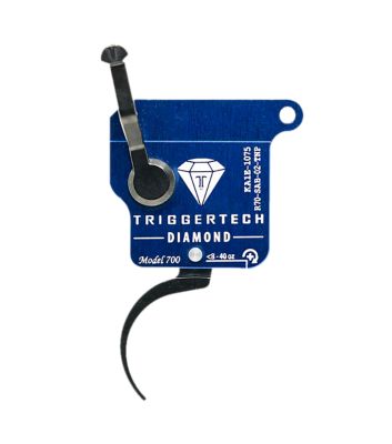 TriggerTech Diamond Curved Trigger for Remington 700, Right Hand, Black, Aluminum/Stainless Steel