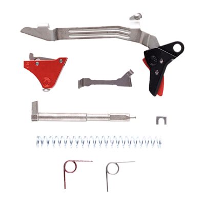 Timney Triggers Alpha Competition Trigger for Glock Gen5, 9mm Luger/40 S&W, Red, Nickel