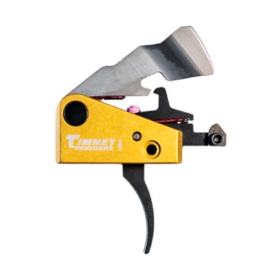 Timney Triggers Featherweight Single-Stage Curved Trigger for FN SCAR17, Black/Gold, Steel w/Aluminum Housing