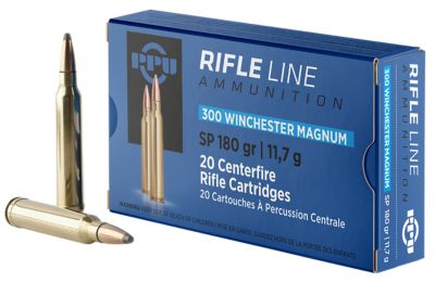 PPU Standard .300 Win Magnum 180-Grain Soft Point Rifle Ammunition, 20 Rounds