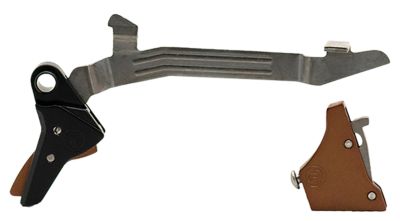 Timney Triggers Alpha Competition Straight Trigger for Glock Gen3-4, 9mm Luger/40 S&W, Bronze, Nickel/Aluminum