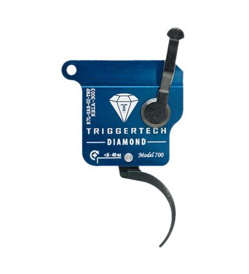 TriggerTech Diamond Curved Trigger for Remington 700, Left Hand, Black