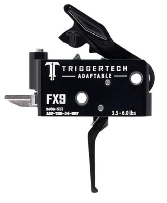 TriggerTech Adaptable Two-Stage Flat Trigger for FN FX9, 3.50-6 lb. Draw, Black PVD, Aluminum