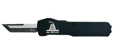 Templar Knife 1.85 in. California Don't Tread On Me Tanto Knife, Black Aluminum Handle
