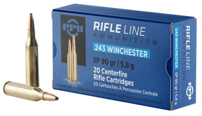 PPU Standard .243 Win 90-Grain Soft Point Rifle Ammunition, 20 Rounds
