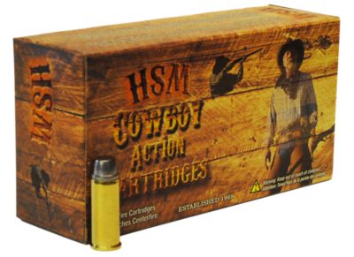 HSM Cowboy Action .44-40 Win 200-Grain Round Nose Flat Point Rifle Ammunition, 50 Rounds