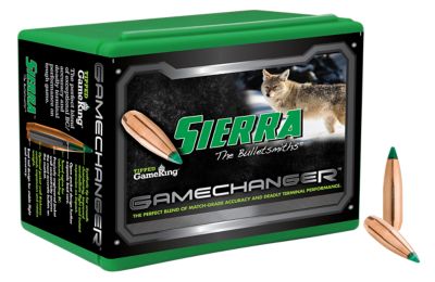 Sierra .22 Caliber 65-Grain Tipped GameKing Reloading Rifle Bullets, 100 Rounds