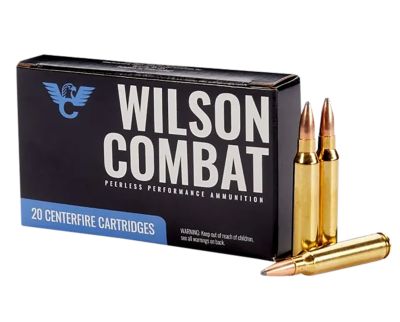 Wilson Combat .223 Remington 65-Grain Sierra GameKing Spitzer Boat Tail Rifle Ammunition, 20 Rounds