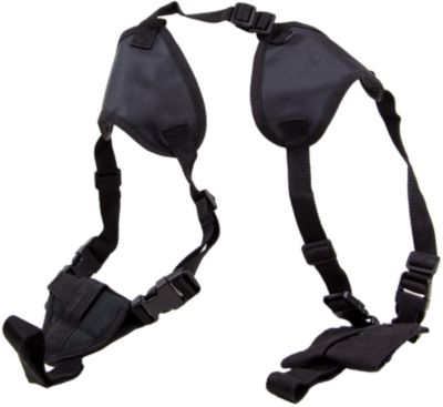 Bulldog Deluxe Shoulder Holster for Ruger LCP/Glock 42/2-3 in. Barrel, Ambidextrous, Black, Nylon