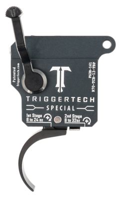 TriggerTech Special Two-Stage Pro Curved Trigger for Remington 700, 1-3.50 lb. Draw, Right, Matte Gray/Black Parts, R70TCB13TBP
