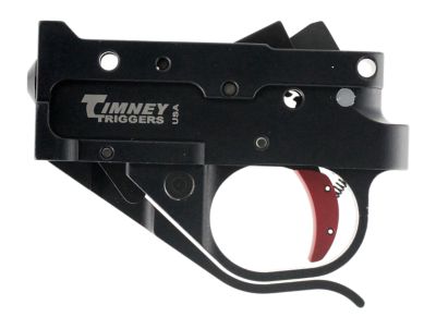 Timney Triggers Replacement Trigger Single-Stage Curved Trigger for Ruger 10/22, 2.75 lb. Draw, Black/Red, Steel w/Aluminum