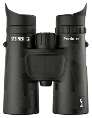 Steiner 8x 42mm Predator Fast-Close Focus Binoculars, Black Makrolon with Rubber Armor
