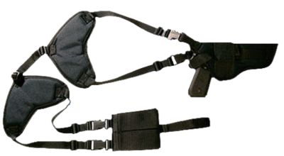 Bulldog Deluxe Shoulder Holster for 4-4.5 in. Lg Frame Auto, Ambidextrous, Nylon