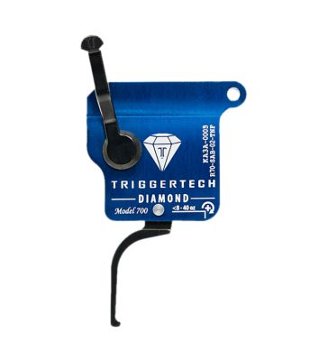 TriggerTech Diamond Straight Flat Trigger for Remington 700, Right Hand, Black