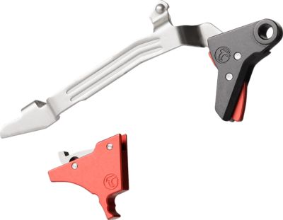 Timney Triggers Alpha Competition Trigger for Ruger RXM, Red, Nickel/Aluminum