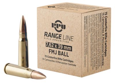 TR&Z 7.62X39mm 123-Grain Full Metal Jacket Rifle Ammunition, 15 Rounds