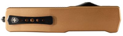 Templar Knife 3 in. Premium LW Small OTF Tanto Folding Knife, Black Oxide Powdered D2 Steel Blade, Bronze Anodized Handle