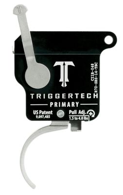 TriggerTech Primary Single-Stage Traditional Curved Trigger for Remington 700, 1.50-4 lb. Draw, Right, Aluminum, R70SBS14TBC