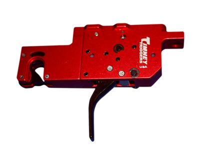 Timney Triggers RPR Two-Stage Straight Trigger for Ruger Precision, 8 oz./1 lb. Draw, Black/Red, Steel w/Aluminum Housing