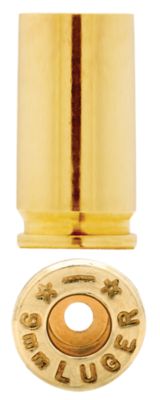 Starline Brass Unprimed Handgun Cases, 9mm Luger, Brass, 100 Rounds
